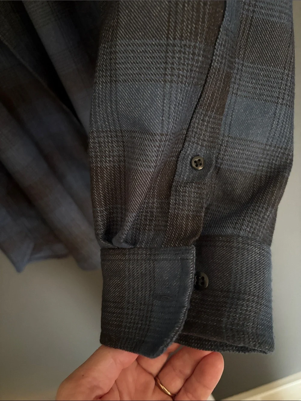 The North Face XL Men's Blue & Gray Plaid Shirt